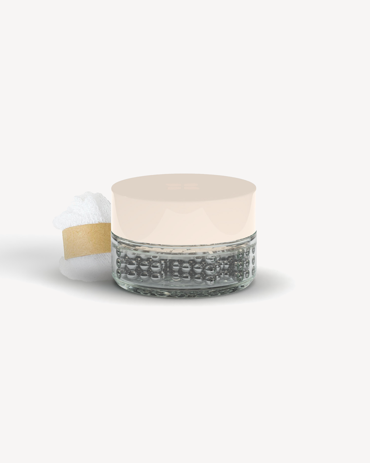 Bottle Cleaning Beads with puff for thorough bottle cleaning.
