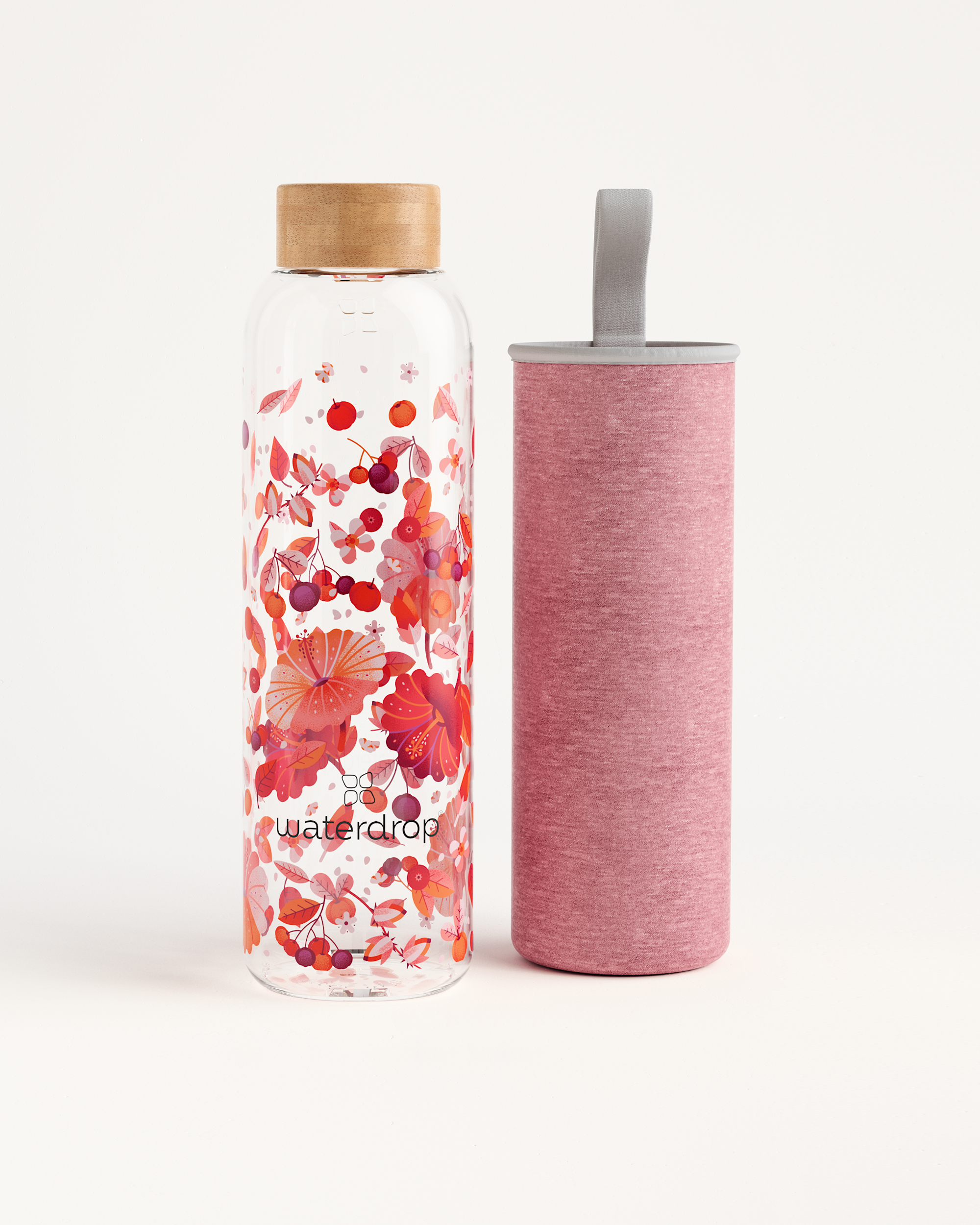 Edition Glass Water Bottle 400ml, 600ml or 1L | waterdrop®