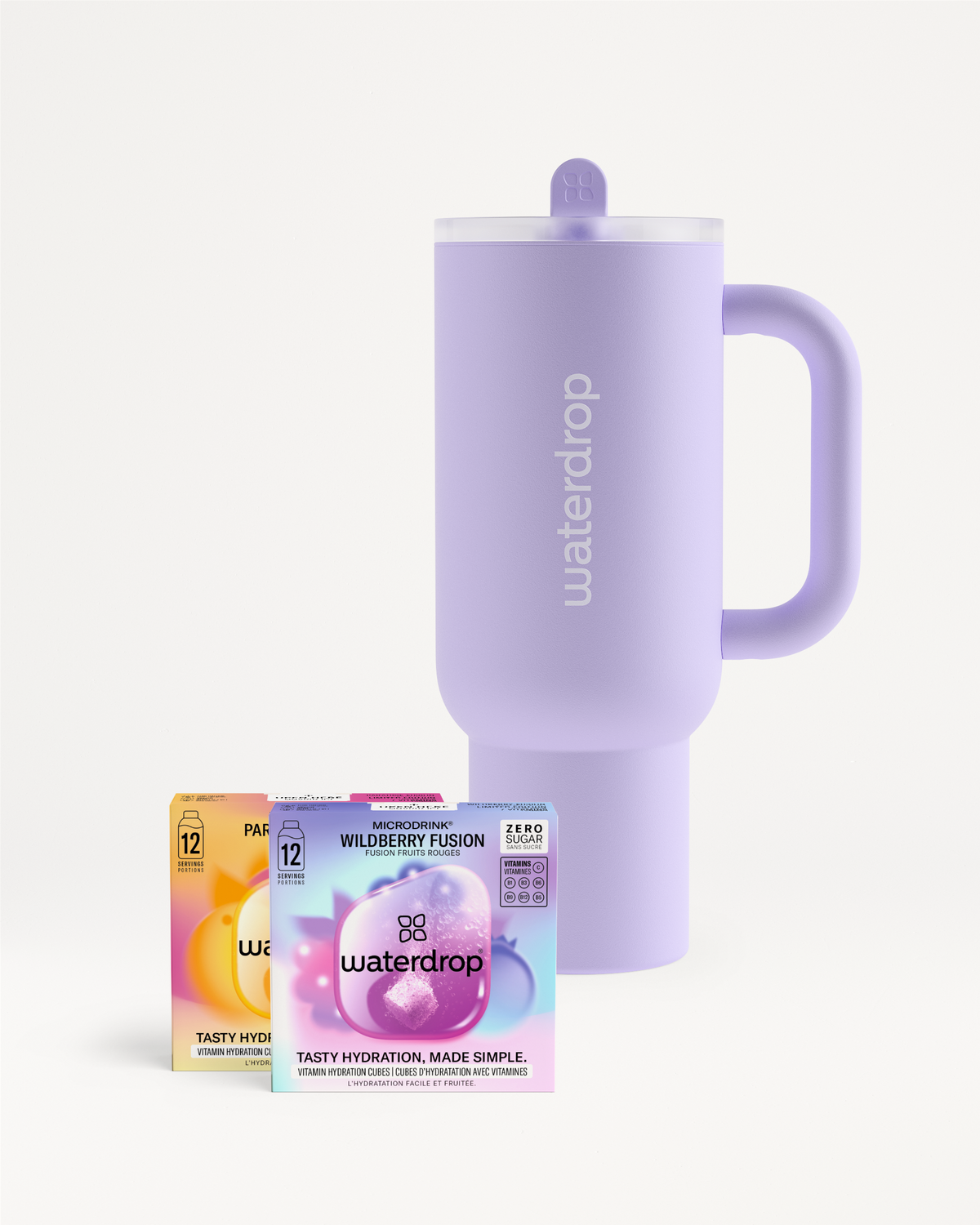 Fusion Explorer Set: Purple Thermo Tumbler with handle.