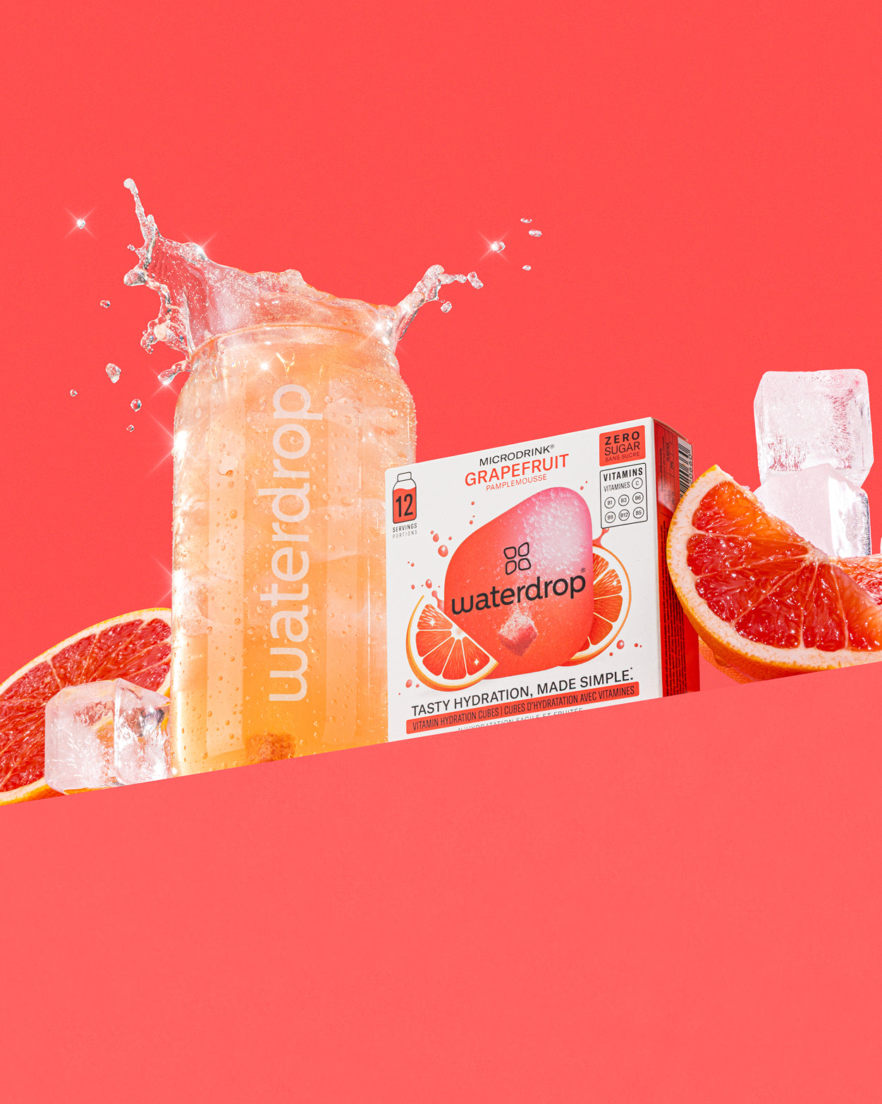 GRAPEFRUIT Microdrink with tangy, sugar-free flavor burst.