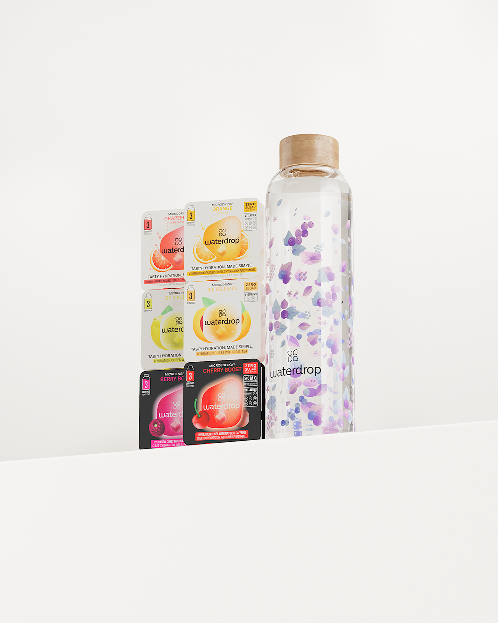 Variety packs - Hydration cubes & water bottle | waterdrop®