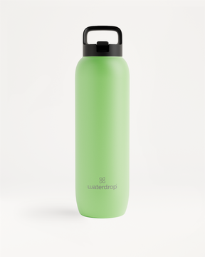 All-Purpose Thermo Straw Lid water bottle with carry-handle.