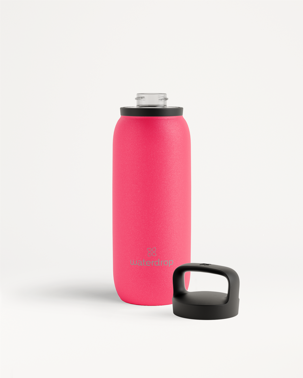 All-Purpose Thermo · Spout Lid, double-walled stainless steel bottle with black handle, ideal for keeping drinks ice-cold up to 24 hours.