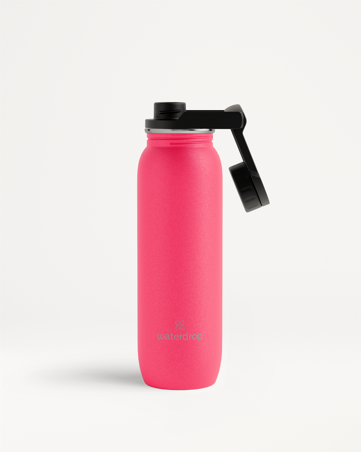 All-Purpose Ultralight Bottle with Swing Lid, featuring a practical black cap, designed for easy and hygienic hydration on the go.