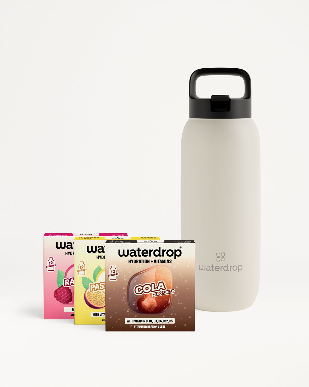 All-Purpose Thermo Microdrink Set with vitamins and reusable bottle.