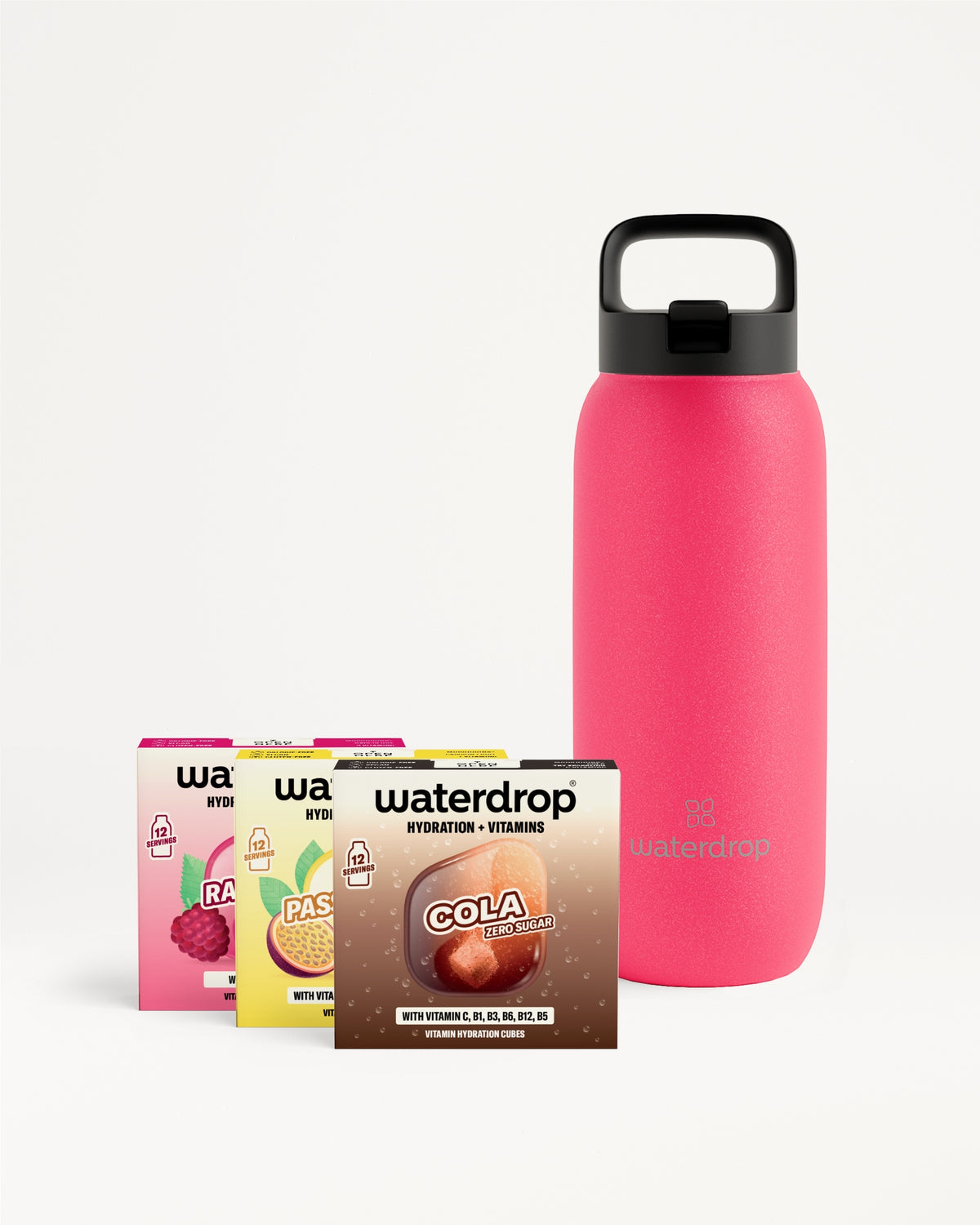 All-Purpose Thermo Microdrink Set: bottle with hydration cubes.
