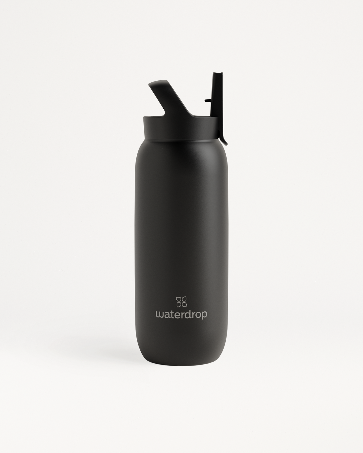 All-Purpose Thermo · Straw Lid, a double-walled stainless steel bottle, features a large opening for ice cubes and an interchangeable straw lid.