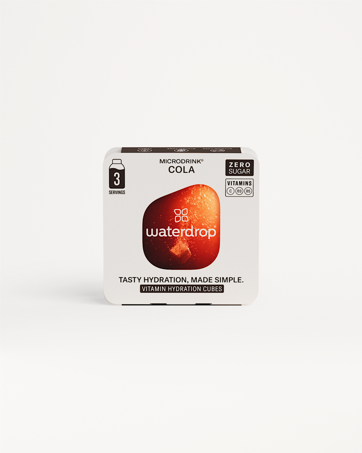 Choose your Flavour: Microdrink® Cola vitamin hydration cubes, 3 servings.