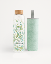 Edition Glass water bottle, robust borosilicate, eco-friendly.