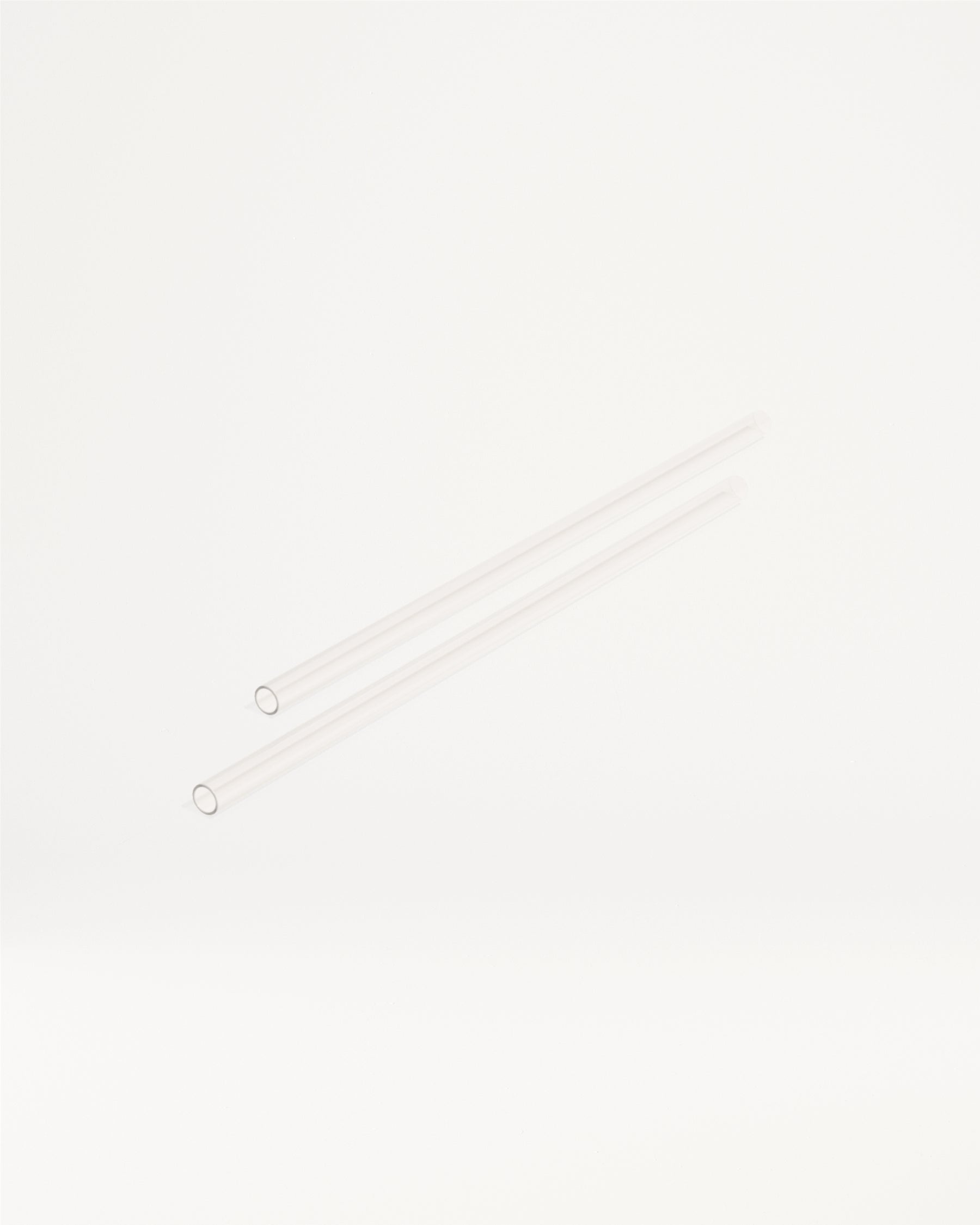 Explorer Tumbler Replacement Straws, clear and hollow, two pieces.
