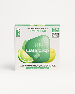 Microdrink® Focus Lemon-Lime vitamin cubes, sugar-free, 12 servings.