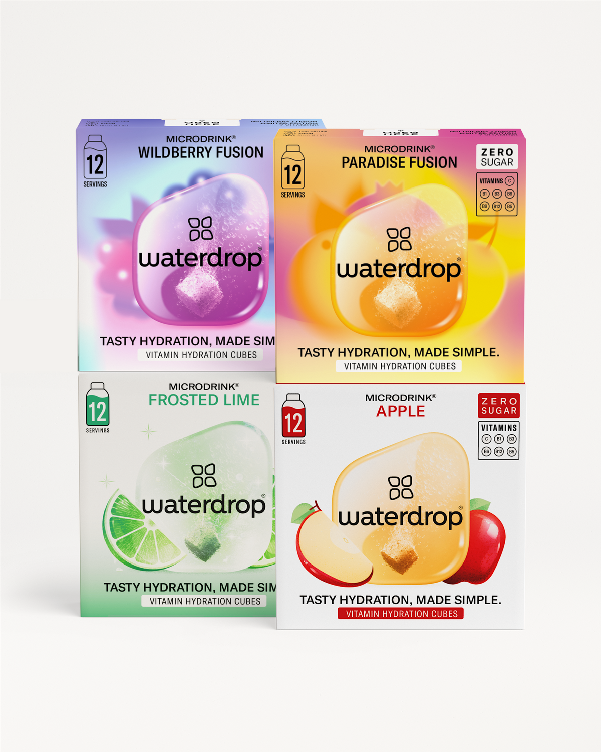 Limited Edition Summer Set: Four flavor boxes of vitamin hydration cubes.