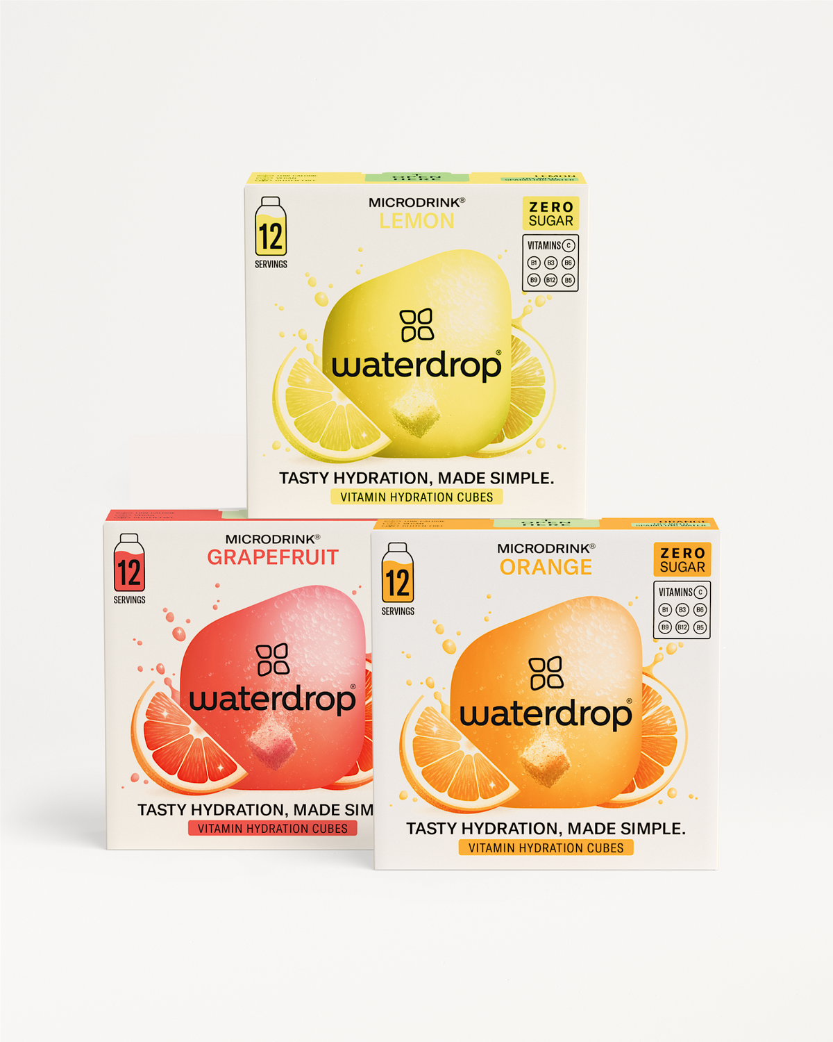 Limited Summer Set featuring three 12-packs with microdrink LEMON, ORANGE and GRAPEFRUIT flavors, perfect for discovering your favorite summer drink.	