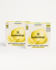 Fizzy Refreshment Twin Pack: Lemon hydration cubes, sugar-free, vitamin-rich.