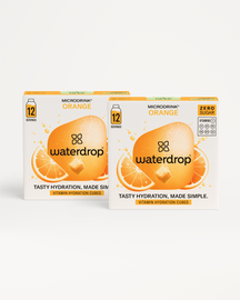 Fizzy Refreshment Twin Pack: Vitamin-packed, sugar-free orange hydration cubes.
