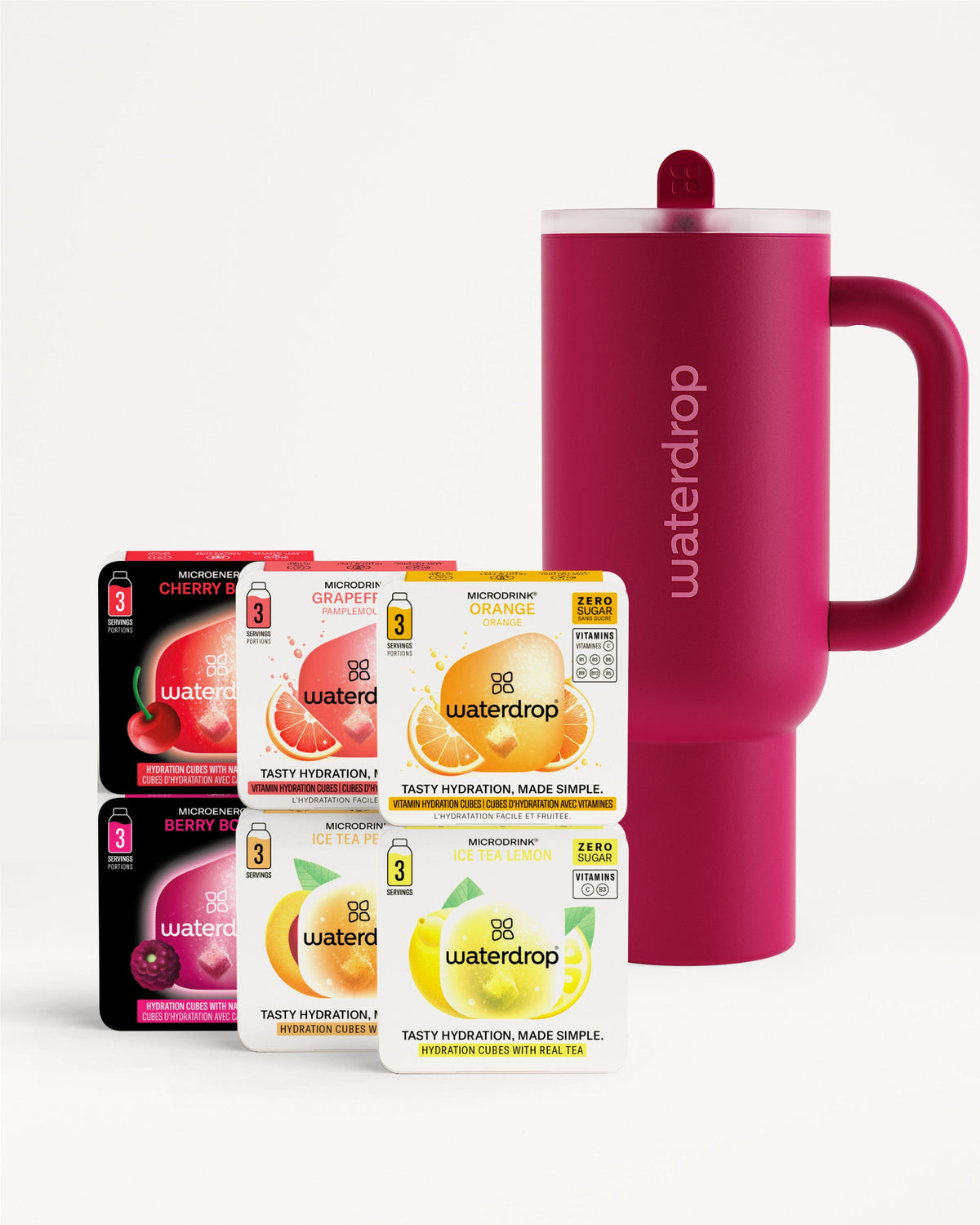 Starter Set Explorer Thermo Tumbler with Waterdrop microdrink cubes.