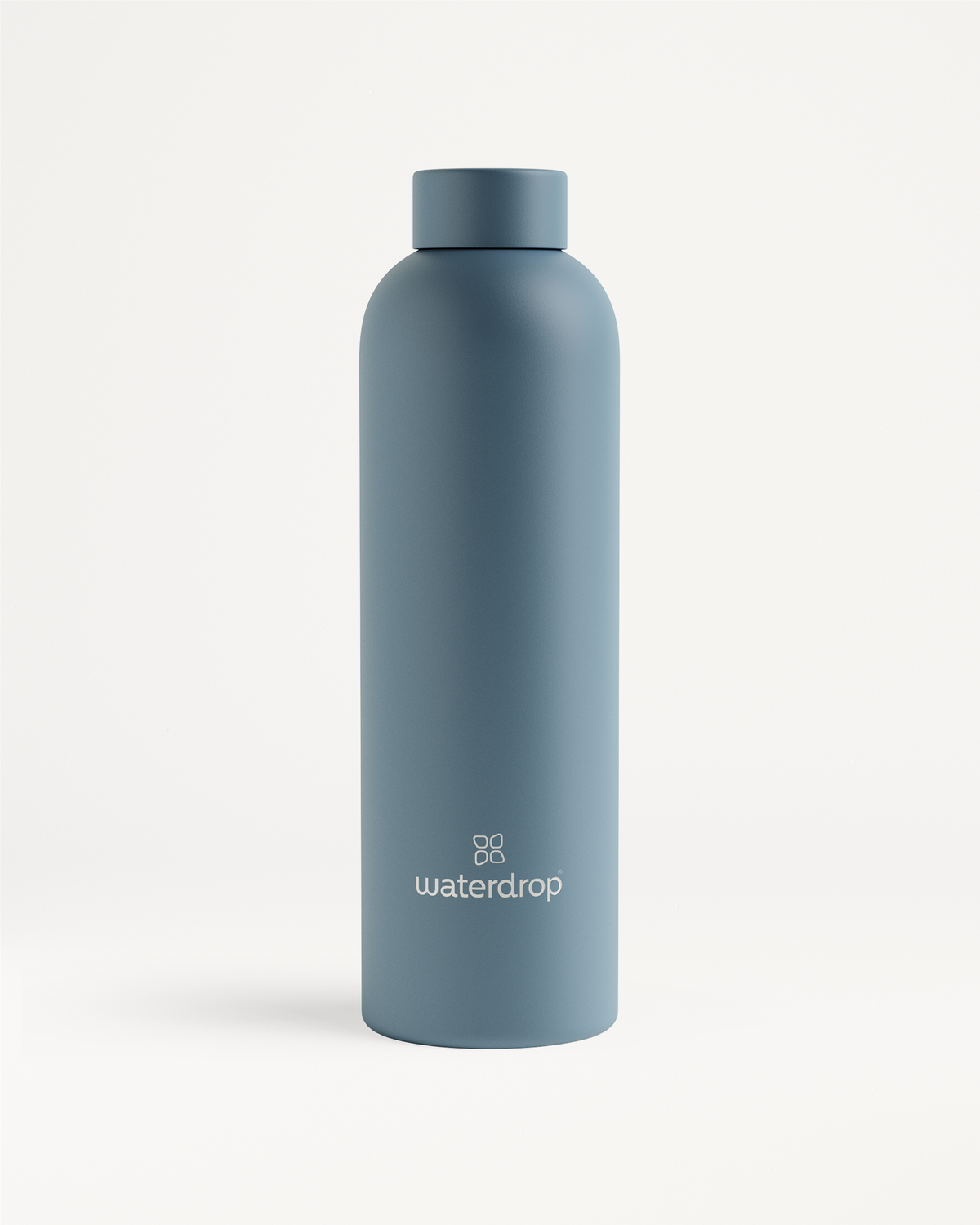 Classic Thermo Steel bottle with white text, double-walled stainless steel, keeps drinks cold for 24 hours or hot for 12. Available in 400ml, 600ml, and 1L.