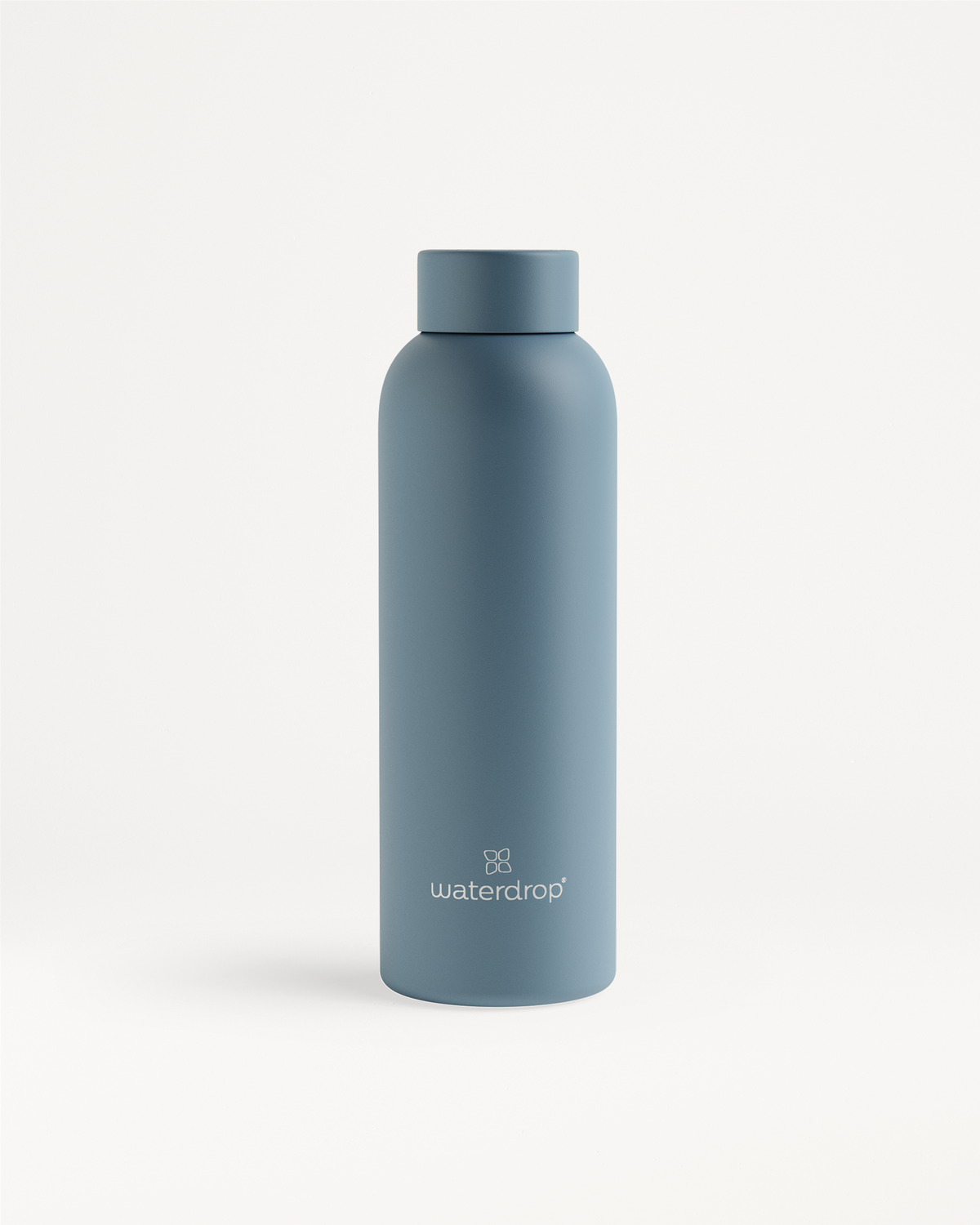 Classic Thermo Steel bottle with cap, double-walled stainless steel, keeps drinks cold for 24 hours or hot for 12 hours, available in multiple sizes.