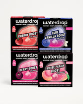 Four Waterdrop hydration boxes arranged in a 2x2 grid.