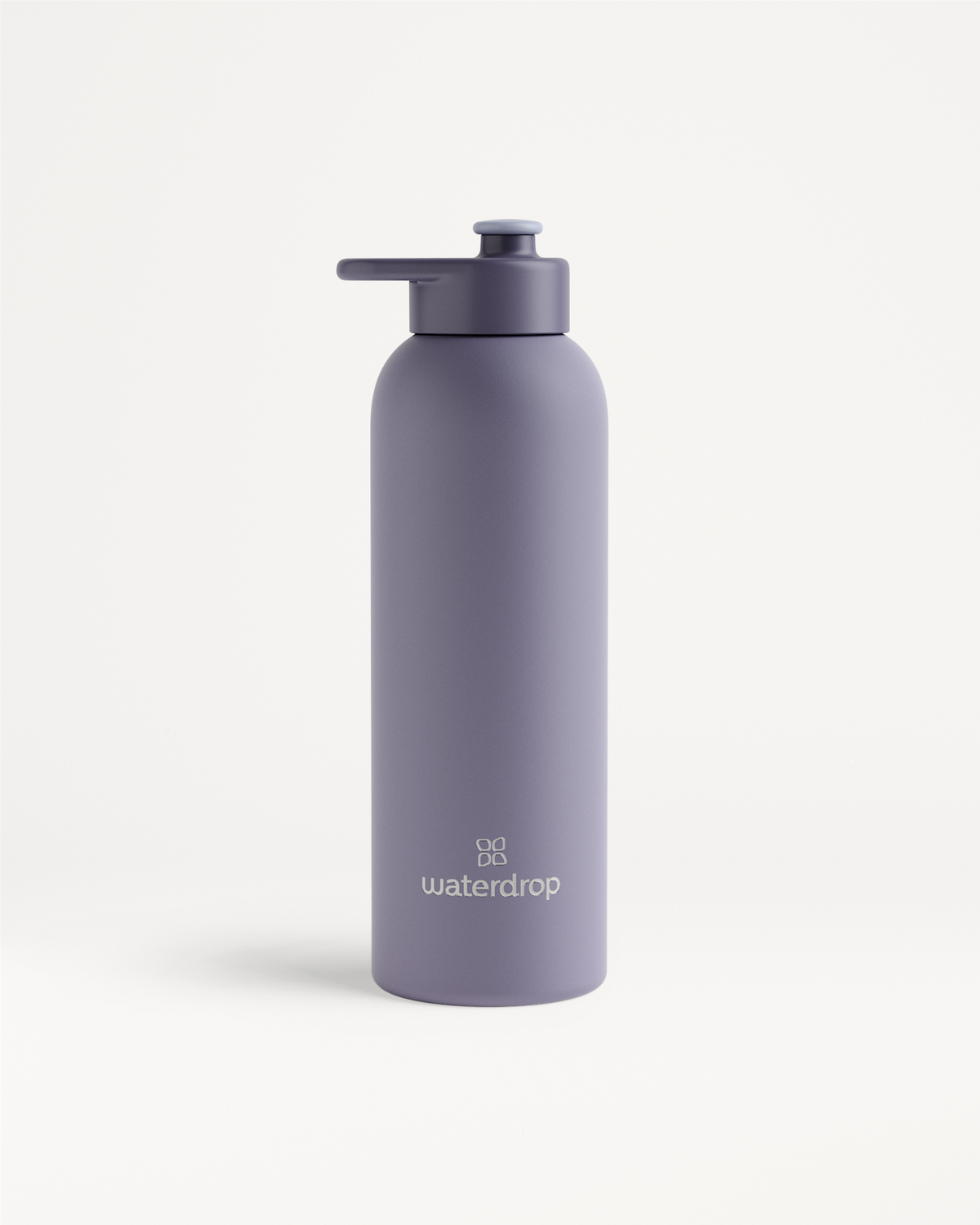 Thermo Steel Bottle · Pull-Up Cap by waterdrop® with logo.