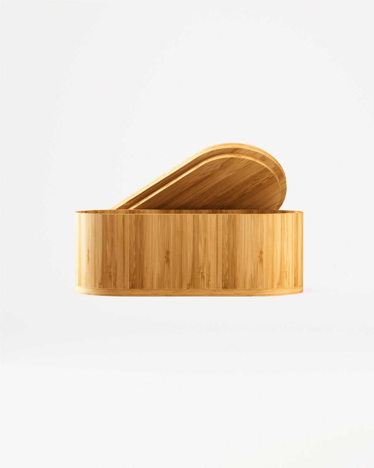 Wooden Presentation Bowl with lid, crafted from high-quality bamboo, designed to house up to 100 fruity hydration cubes. Timeless accessory for home or office.