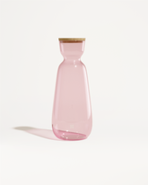 Glass Carafe Large with wooden lid, made of durable borosilicate glass, ideal for home, office, or as a gift to encourage hydration.