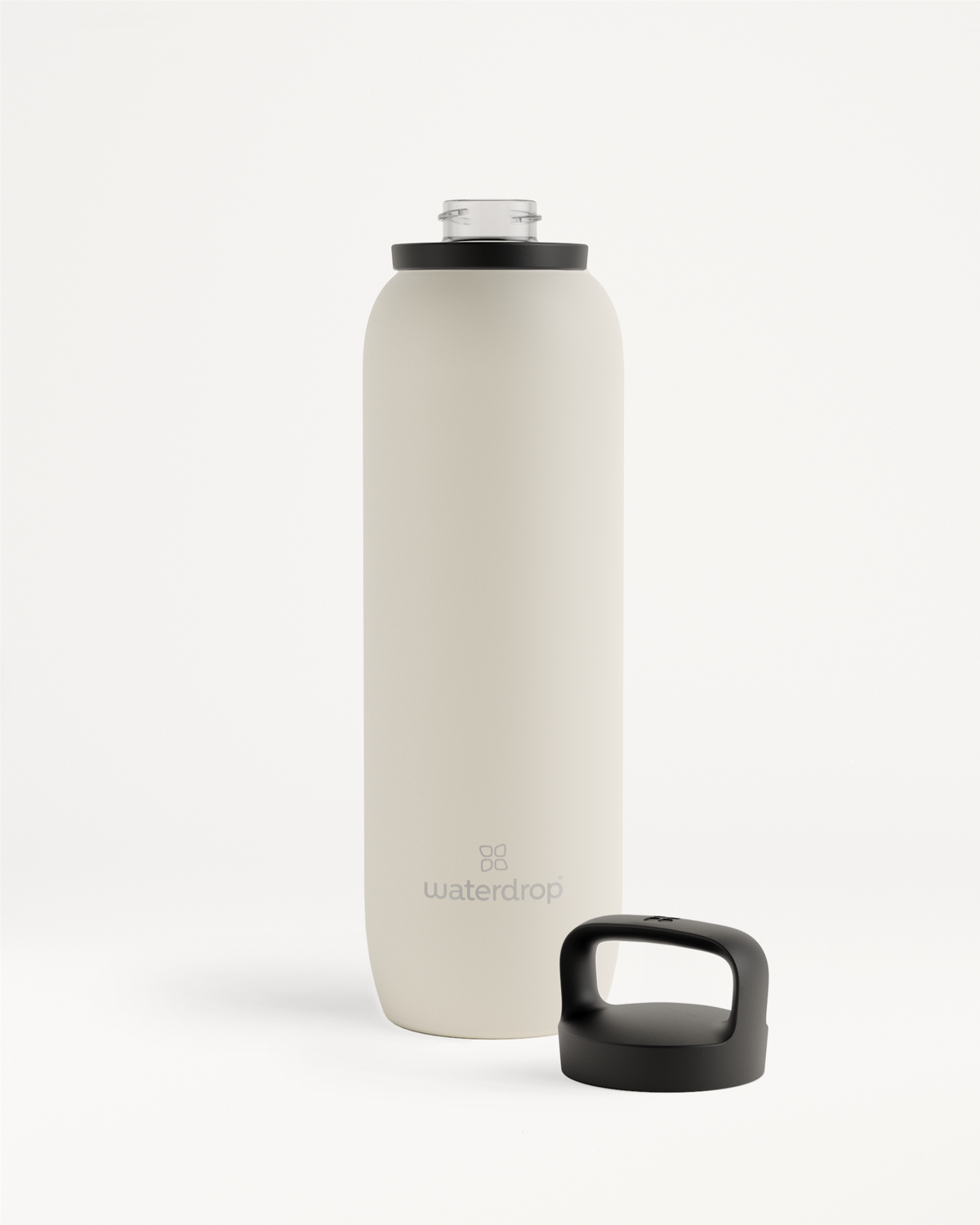 All-Purpose Thermo with Spout Lid, a double-walled stainless steel water bottle designed for long-lasting cold drinks, featuring an extra large opening for ice cubes.