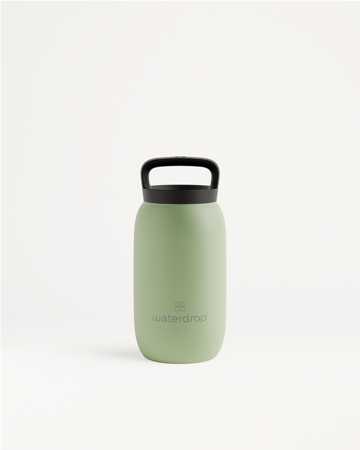 All-Purpose Thermo · Loop Lid: Double-walled stainless steel water bottle with black handle, insulating up to 24 hours cold and 6 hours hot.