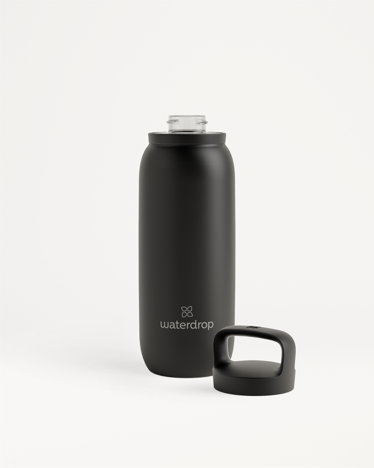 All-Purpose Thermo bottle with Spout Lid, double-walled stainless steel, large opening for ice cubes, designed to keep drinks cold for up to 24 hours.