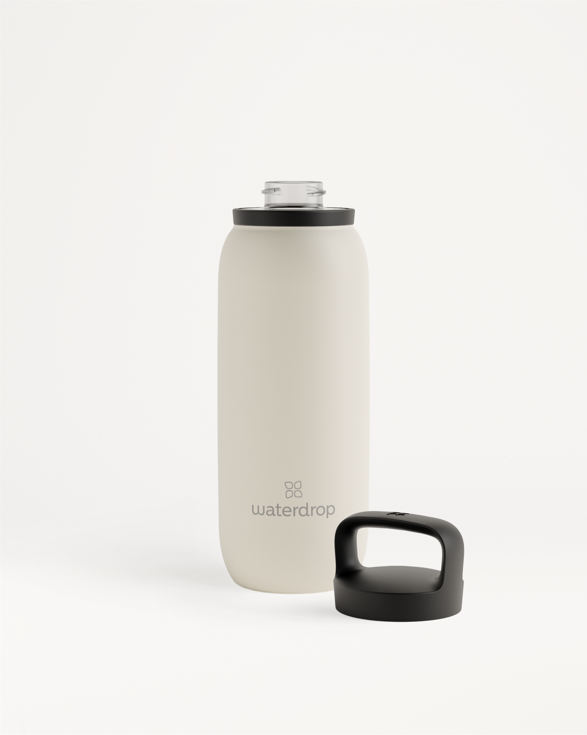 All-Purpose Thermo · Spout Lid, a double-walled stainless steel water bottle with a black cap, designed for keeping drinks cold for up to 24 hours.