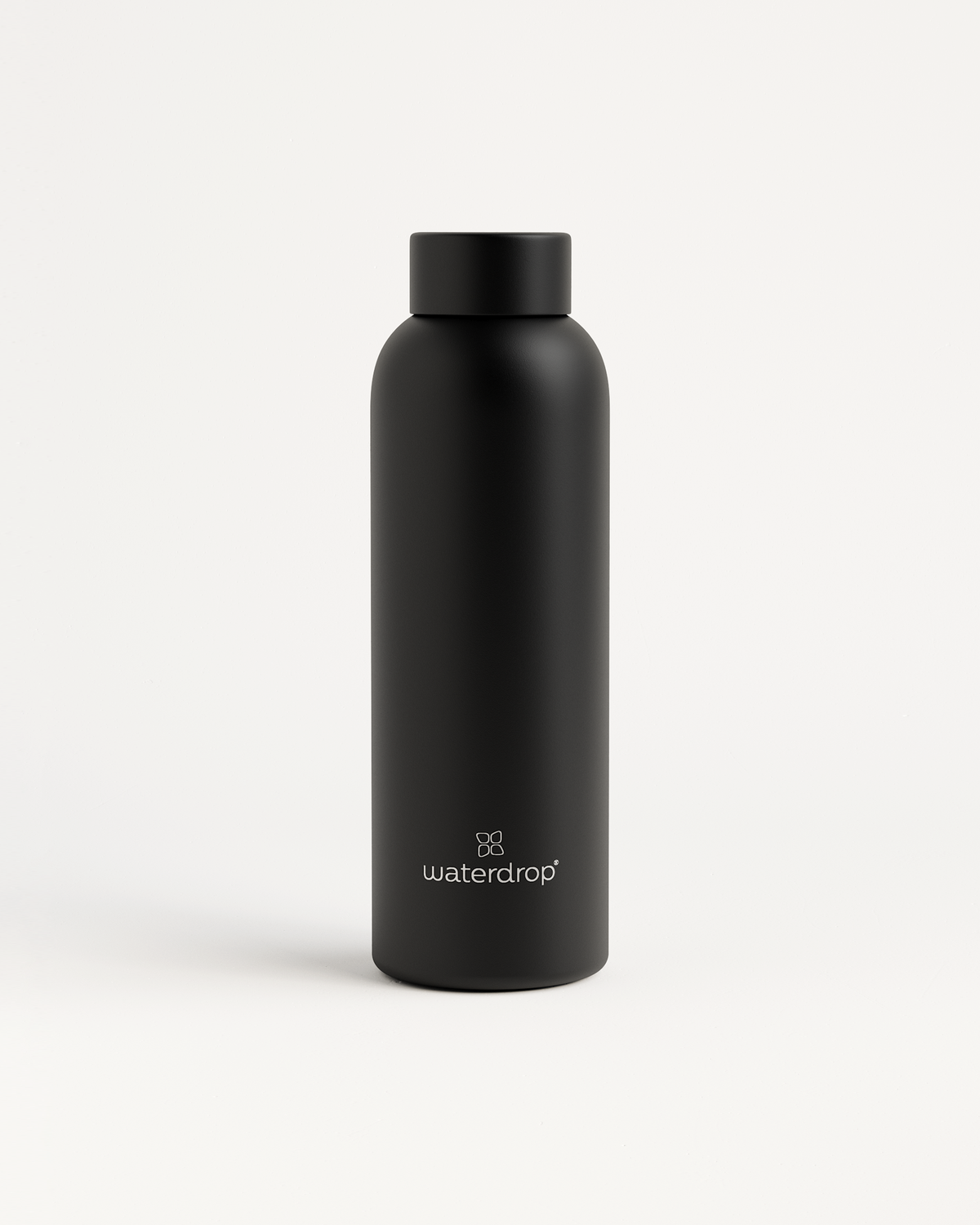 Classic Thermo Steel bottle with a black, double-walled stainless steel design, ideal for keeping drinks cold for 24 hours or hot for 12 hours.