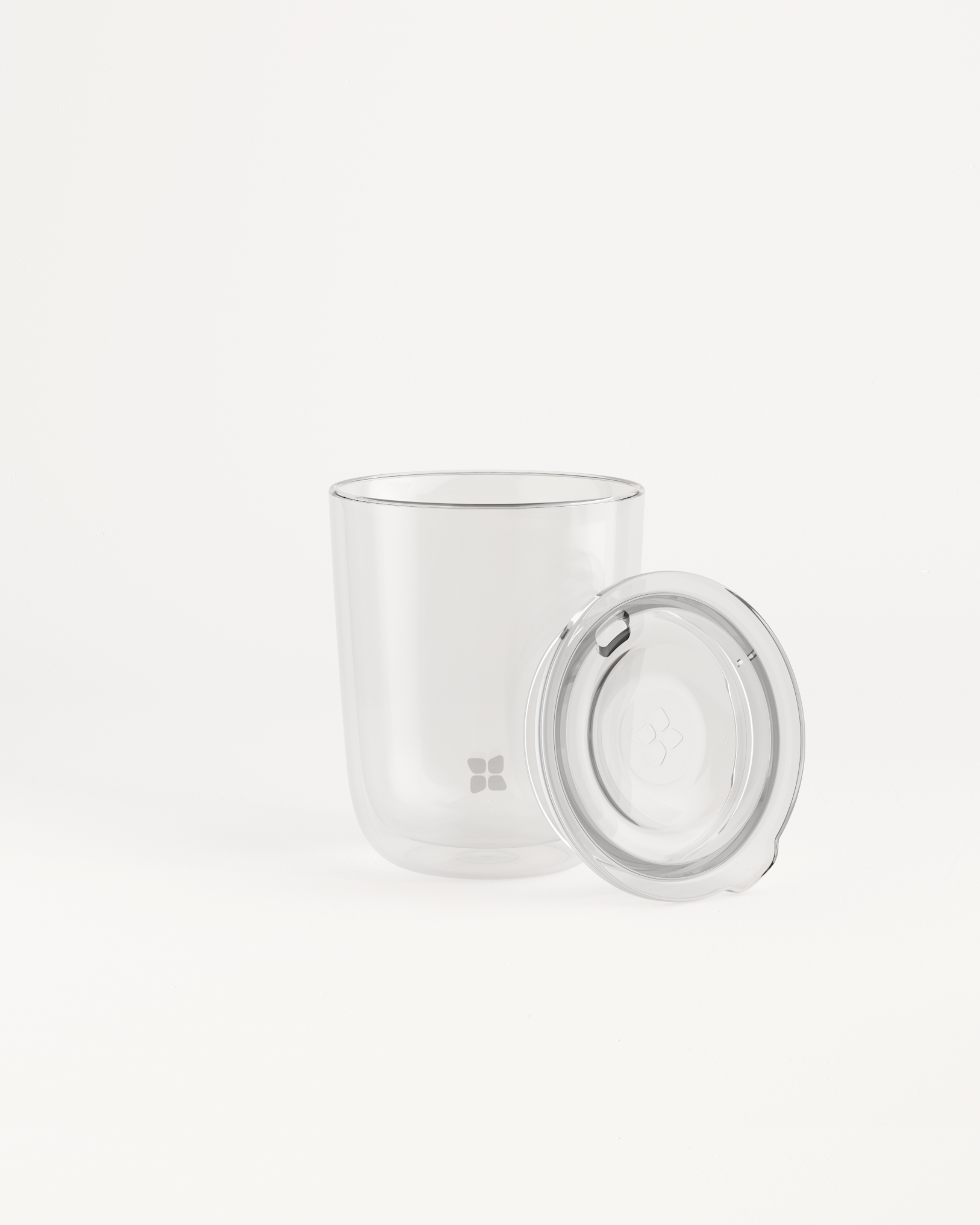 Glass tumbler deals with lid