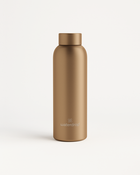 Metal Thermo Steel double-walled stainless steel bottle with a cap, 600ml, designed to keep drinks cold for 24 hours or hot for 12 hours.