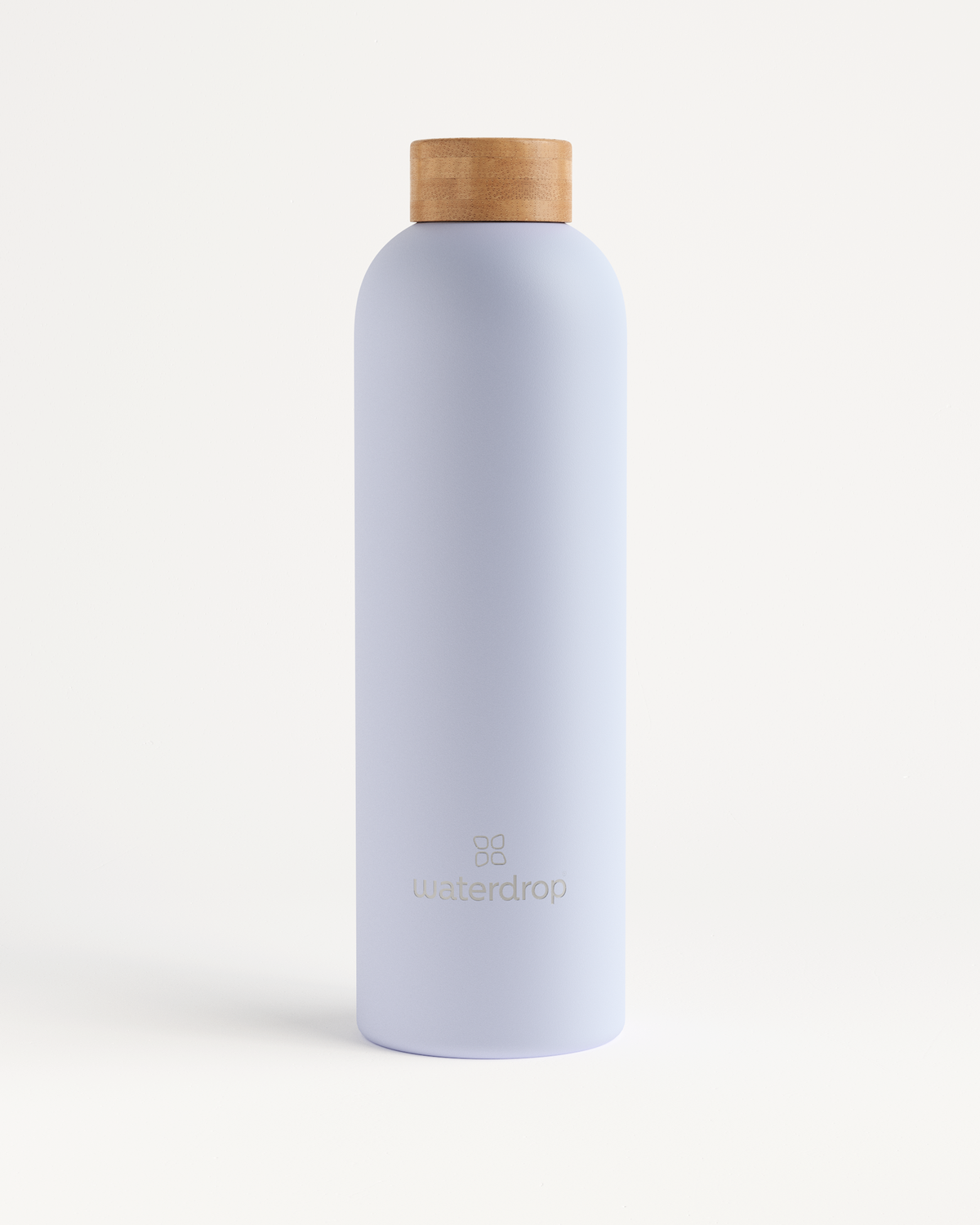 Thermo Steel double-walled stainless steel bottle with brown cap, available in 400ml, 600ml, or 1L, keeps drinks cold for 24 hours or hot for 12 hours.