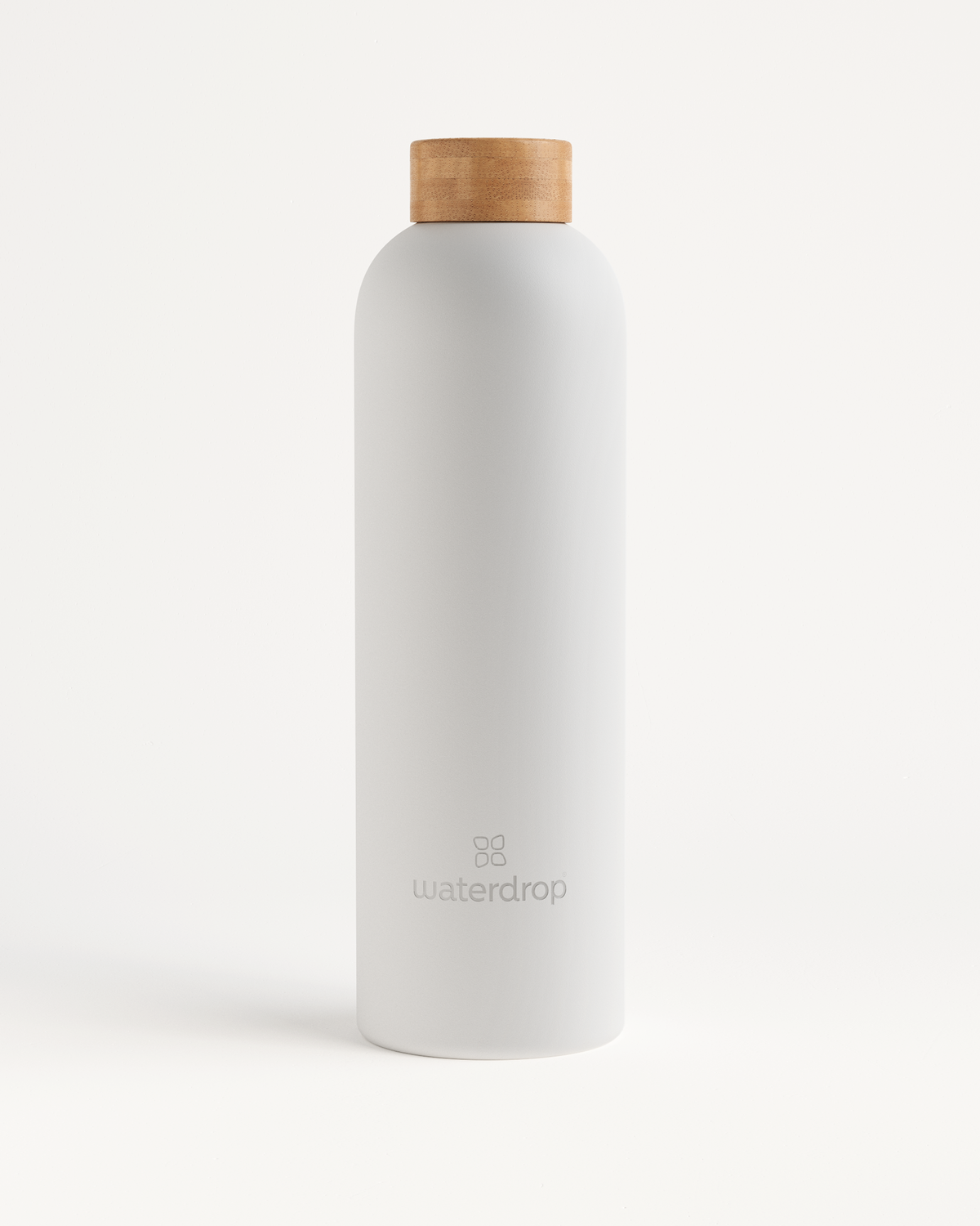 Thermo Steel bottle with brown cap, double-walled stainless steel, keeps drinks cold for 24 hours or hot for 12 hours. Available in multiple sizes.