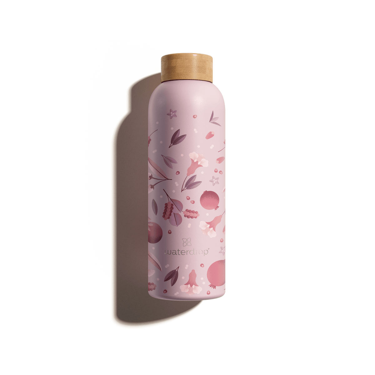 Edition Thermo Steel bottle with floral design, made of double-walled stainless steel for keeping drinks cold or hot.